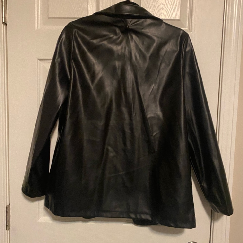Pleather blazer jacket